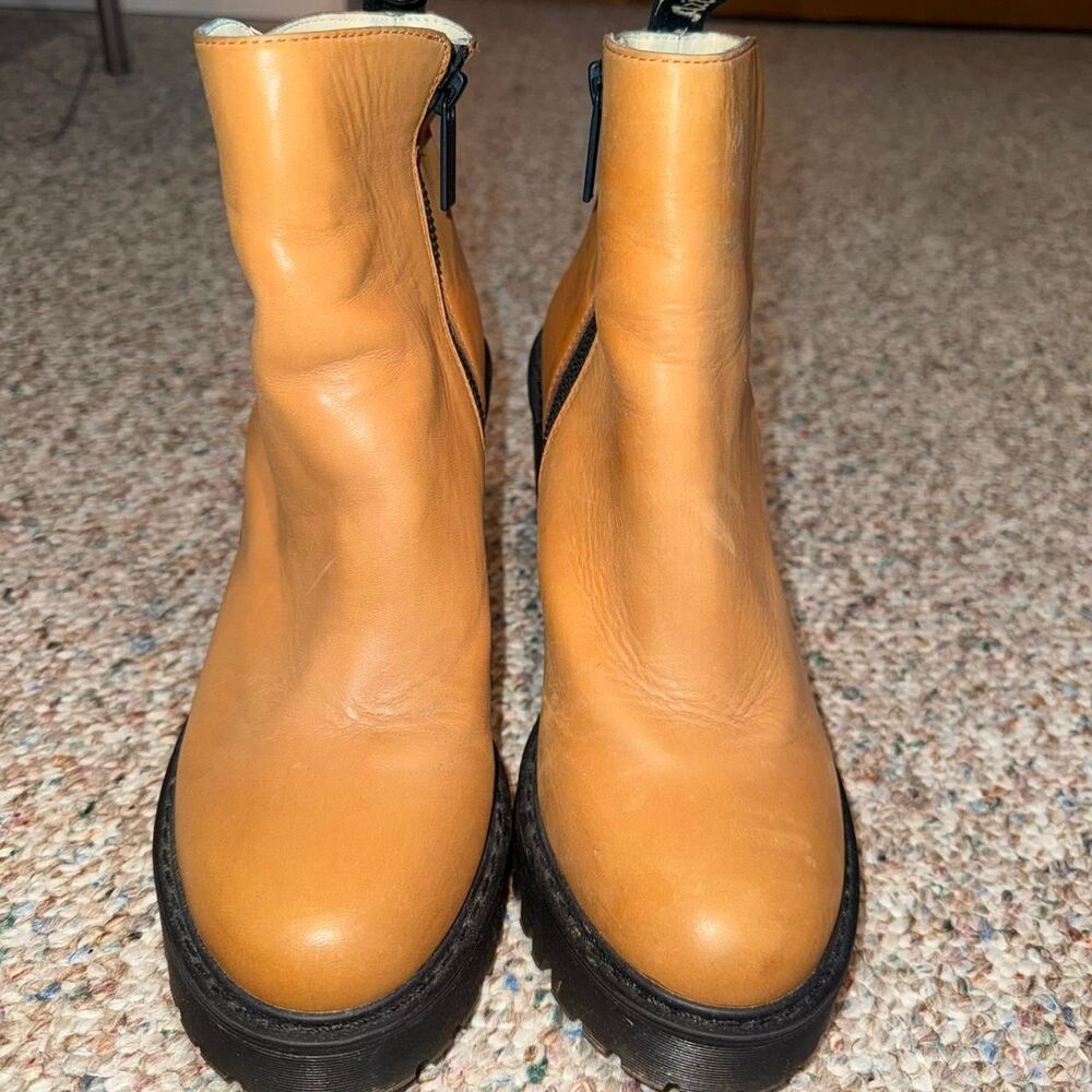 Dr. Martens Women's Tan Leather Ankle Boots
